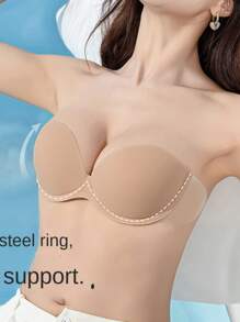 Women's Invisible Adhesive Bra For Strapless And Backless Summer Dress, Bridal Dress, Push Up And Anti-sagging, Both For Large And Small Breast
