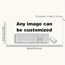 1 件定制圆形鼠标垫，带防滑橡胶底座，缝合边缘，适用于办公桌、游戏、办公室、家庭 - 送给朋友的完美礼物 - 彩色 - 查看 12