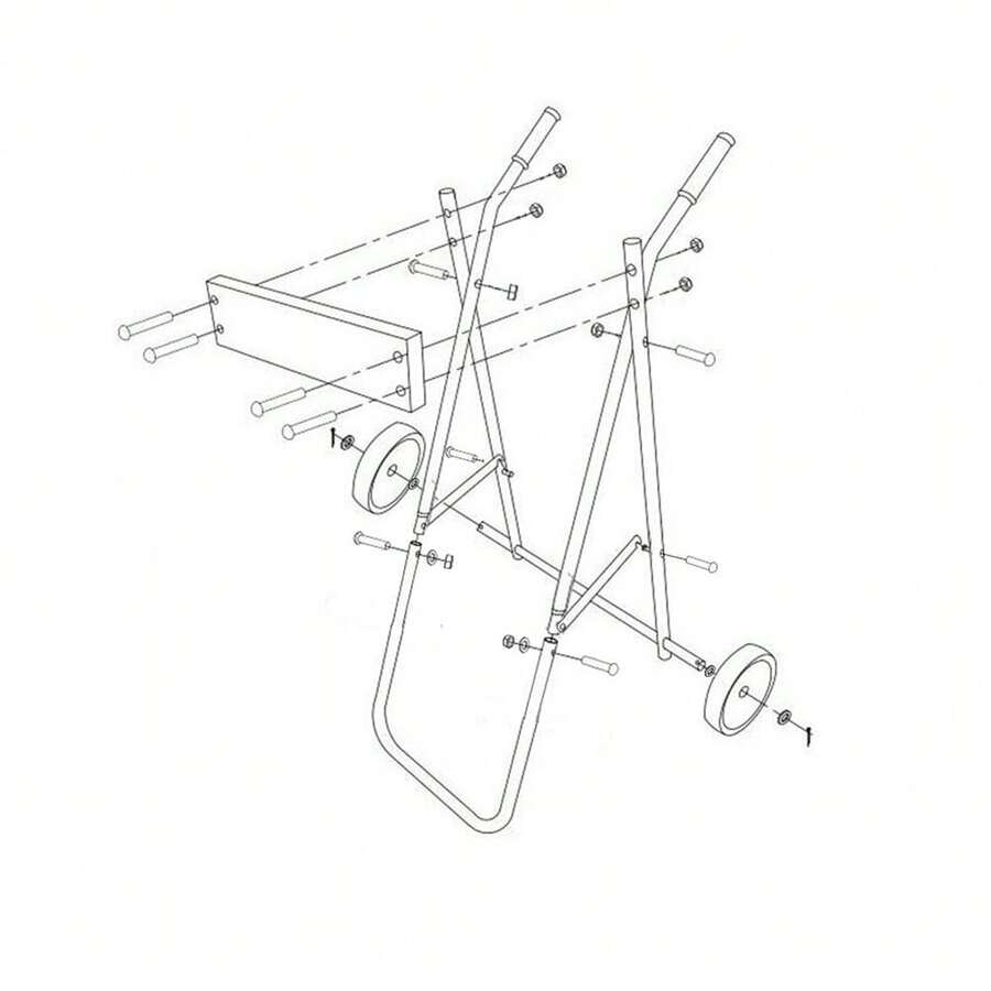 Outboard Motor Engine Trolley 85 KG Capacity Foldable Outboard Motor