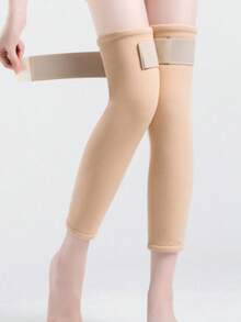 1件加长保暖抓绒护膝，带防滑带，秋冬季保暖护膝，保护关节 - 彩色 - 查看 4