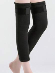 1件加长保暖抓绒护膝，带防滑带，秋冬季保暖护膝，保护关节 - 彩色 - 查看 7