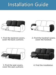 1 Stück klassischer einfarbiger Massagesessel-Überzug, Vollschutz-Sesselabdeckung, weich & bequem, dehnbar, staub- & kratzfest