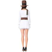 Women Men Snowman Costume Kit Long Sleeve Snowman Outfits With Hat Scarf Gloves Set 5Pcs Christmas Cosplay Clothes - White women - View 2