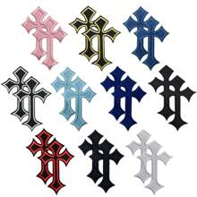 20pcs Multicolor Embroidered Patches For Clothing Sewing Iron On Patches DIY Decoration Appliques For Jeans Cross - Multicolor - View 1