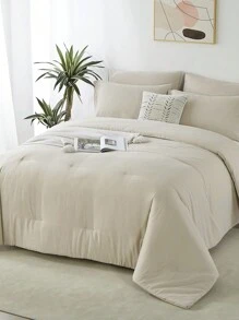 2/3-PCS Bed Comforter Sets Queen, Super Soft, Breathable, Fluffy Summer Bedding Set For All Seasons - Includes 1 Comforter And 1-2 Pillows, 100% Microfiber Super Soft Comforter Sets,Room Decor, Bedroom Decor, Christmas Gift.