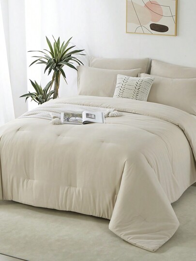 2/3-PCS Bed Comforter Sets Queen, Super Soft, Breathable, Fluffy Summer Bedding Set For All Seasons - Includes 1 Comforter And 1-2 Pillows, 100% Microfiber Super Soft Comforter Sets,Room Decor, Bedroom Decor, Christmas Gift.