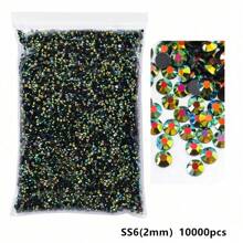 10000/5000/3000 件/包 AB 2-5 毫米树脂免烫散装水钻批发平底塑料水晶水钻 DIY 亮片适用于艺术和工艺品