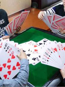 1 套巨型创意扑克牌，大型魔术道具扑克牌，非常适合休闲活动、派对、婚礼、魔术表演等场合。巨型扑克牌，巨型扑克游戏，超大纸牌游戏，派对游戏，互动游戏，节日游戏，创意礼物，巨型婚礼大型模型扑克 - 彩色 - 查看 6