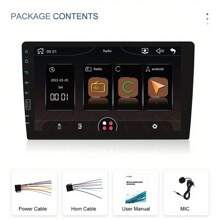Single Din Car Stereo For Carplay For Android Auto 9 Inch Touch Screen Radio Head Unit Multimedia Player Car Audio Support FM Mirror Link USB+Backup Camera