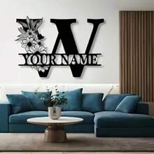 Biển tên kim loại tùy chỉnh - Nghệ thuật treo tường nhà và trang trí cửa trước theo yêu cầu, Quà tặng tân gia độc đáo - đen - Xem 27