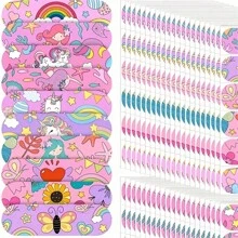 10/20/50 piezas de vendas con diseño de unicornio arcoíris, transpirables y resistentes al agua, 10 diseños surtidos enviados al azar para el botiquín de emergencia
