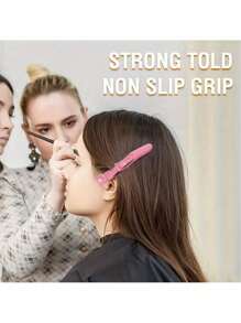 10个装发夹，造型分缝两用 - 宽齿双铰链设计，专业沙龙品质鳄鱼夹，发饰，发卡，爪夹，学习用品，头部饰品，发夹 - 彩色 - 查看 7