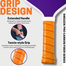 SWEUZIK Raw Pro Carbon Fiber Professional Pickleball Paddle - RADIOLOGY - Purple - View 5