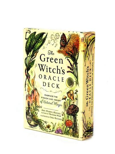 1 Set Of The Green Witch's Oracle Deck,Divination Cards For Friend Gathering Party Game,Witch,Oracle Cards,Witchcraft Supplies,Witch,Witchcraft,Tarot Cards,Witch,Witchcraft,Tarot Cards