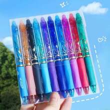 10支彩色按压式可擦笔，多色香味可擦笔，学生文具高温消失笔，重返校园 - 多色 - 查看 9