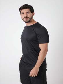 Kit 3 Shirts Men's Dry Fit Fitness Gym Training T-Shirts - Màu xám đen - Xem 3