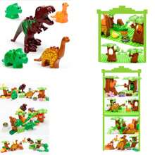 40PCS Dinosaur Assembling Building Blocks - Green - View 5