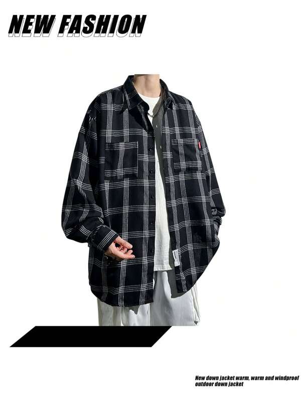 [Spring/Summer] American Retro Plaid Long Sleeve Shirt, Men's New Loose Casual Shirt, Couple Jacket For Spring And Autumn
