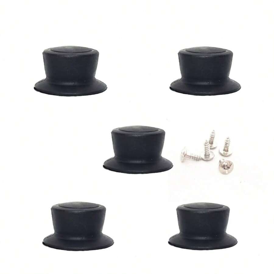 5-Piece Pomel Kit For Pots And Pans Glass Or Aluminum Lid Gripper - 黑色 - 查看 1