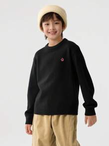 Balabala Boys' & Girls' Sweater Pullover For Fall/Winter 2024 Layering - Black - View 2
