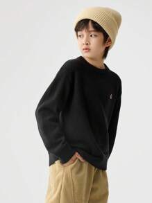 Balabala Boys' & Girls' Sweater Pullover For Fall/Winter 2024 Layering - Black - View 3