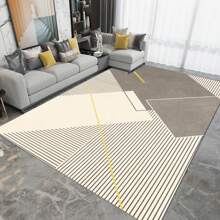 Dicke Kristall-Samt Qualität großer Teppich für Innenräume, Wohnzimmer-Teppich, Sofa-Teppich, Schlafzimmer-Teppich, rutschfeste Bettvorleger, Essbereich/Küchen-Teppich, Bürostuhlunterlage, Tür-/Eingangsbereich-Matte, Picknick-Matte für Outdoor, Baby-Krabbelteppich, Outdoor-Camping-Matte - Streifen - Übersicht 14