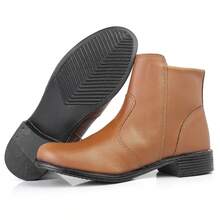 Women's Black Ankle Boots, Short Shaft, Stylish For Winter - Lạc đà - Xem 4