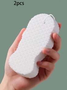 1 pieza Esponja exfoliante para baño, esponja de ducha suave y cómoda para una limpieza delicada de la piel, bolsa, organizador, almacenamiento, pinzas de pelo