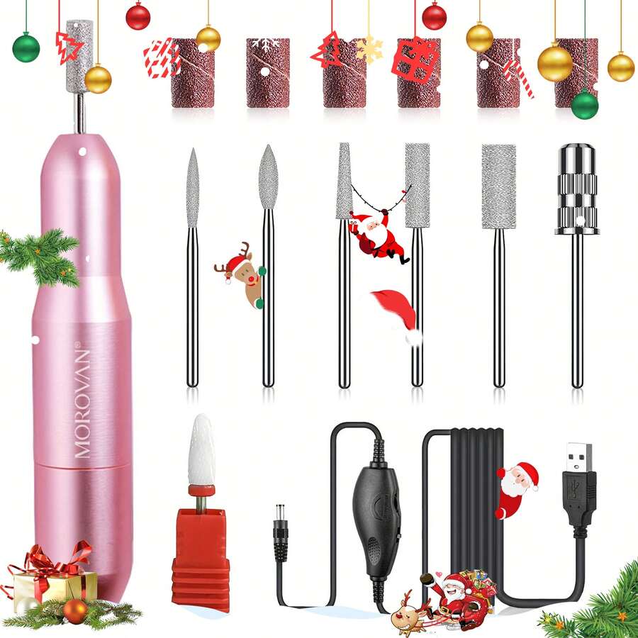 Morovan Professional Electric Nail Drill Machine Kit For Acrylic Gel