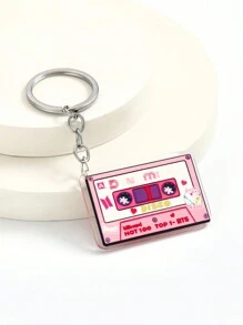 1pc Creative Retro Acrylic Colorful Tape Keychain, Bag Pendant Decoration, Holiday Creative Gift, Promotional Gift, Suitable For Daily Use Car Accessories Bag Charm School Cute Goth Y2k Bag Accessories Lanyards With Id Holder Car Accessories Bag Charms Christmas