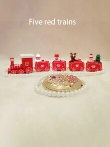 一件造型奇趣的木制火车装饰品 - 可爱的展示柜摆件、餐桌中心装饰、家居装饰、送给亲朋好友的手工木制礼物、家居DIY工艺品、无需用电装饰。注意:纯手工制品,部分细节与图片略有差异。 - 彩色 - 查看 28