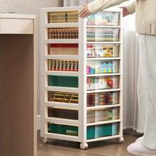 1 pieza Caja de almacenamiento de cajón de plástico, organizador debajo del escritorio, estantería para archivos de escritorio de oficina, bandeja para aperitivos de dormitorio, hecha de material PP, accesorios de escritorio - Multicolor - Ver 7