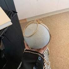 Dinner Bag New Style Shiny Rhinestone Coin Purse Fashion Ring Dinner Bag Portable Chain Crossbody Bag Small Round Spherical Bag New Style Shiny Rhinestone Coin Purse Fashion Ring Dinner Bag Portable Chain Crossbody Bag Small Round Spherical Bag New Style Shiny Rhinestone Coin Purse Fashion Ring Dinner Bag Portable Chain Crossbody Bag Small Round Spherical Bag - 香檳色 - 查看 2