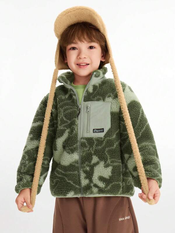 Balabala Boys' & Girls' Fleece Jacket Color Block Design For Fall/Winter 2024