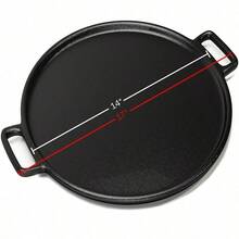 Sartén de hierro fundido ovalada y resistente para tortillas, comal para tortillas, sartén plana - 1 - Ver 4