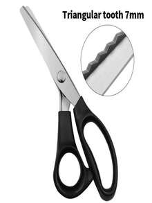 1 chiếc kéo răng cưa trang trí bằng thép không gỉ, dùng để may vá, vải, quần áo, đồ thủ công DIY - Nhiều màu - Xem 8