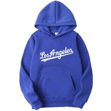 Sudadera con capucha para hombre los angeles beisbol entrenamiento moda urbana - Azul - Ver 1