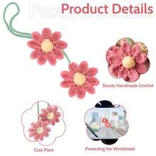 Easypie Selection 1pc Woven Flower Design Car Hanging Ornament