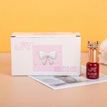 JR JR 10pcs 12ml Gel Nail Polish Set Including Red Pink Nude Gel Polish Kit UV LED Soak Off Polish Home DIY Top Coat Base Coat Gifts For Girl