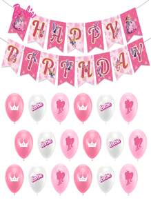 Bộ bóng bay công chúa Barbie được cấp phép chính thức Macaron phù hợp với màu sắc của bữa tiệc gia đình Đồ dùng thiết yếu cho lễ kỷ niệm ngày cưới Lễ tốt nghiệp Tiệc sinh nhật Trang trí ấm áp trong nhà - Xem 1
