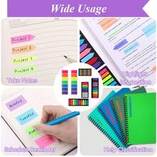 1140pcs Index Tabs, Small Writable Sticky Text Strips, Page Markers, Suitable For Books, Magazines, Documents, Diaries, Reading Notes, Folders, Files (6 Sets, Multi-Color) - Multicolor - View 7