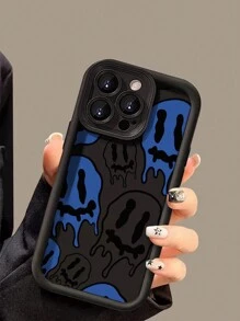 Ốp lưng điện thoại họa tiết hoa lá, chất liệu nhung mềm mại, chống sốc, màu xanh dương với hình mặt cười xoắn, tương thích với iPhone 16 Pro Max, 16, 16 Pro, 15 Pro Max, Apple P13, P14, P11, P16 Soft Shell, P12, XS, XR, 7/8, P, 7/8 GES2, A50, A12, A32, A52, A72, A51, A21S, A13, A14, S22 Ultra, S23, A33, A53, S20 FE, Redmi 11 Lite, 12 Pro, 12, 12X, Note 11, 9A, 9C, Poco X3 NFC, Redmi 10, Redmi 9, Note 9, 12C, Note 11 Pro, Redmi 10C, Note 8 Pro. Chống nước. Chống rơi vỡ và chống trầy xước, phiên bản quốc tế, không phải phiên bản nội địa. - Nhiều màu - Xem 4