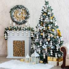 6pcs Silver Plated Candy Ornaments, 10cm/3.94inch Length, Candy Hanging Decorations, Christmas Candy Ornaments, Christmas Party Decor, Silver Candy Home Decor Pendants, Suitable For Christmas & New Year Wreaths & Gifts