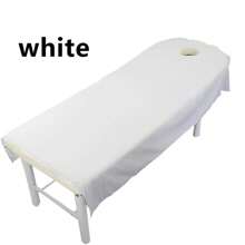 1 pièce Drap de lit de beauté SPA unicolore, feuilles de traitement de massage, feuilles de salon cosmétique avec trou pour salon de beauté, boutique de tatouage 80cm X 190cm