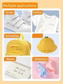 1 con dấu tên màu trơn cho quần áo trẻ em, con dấu tên chống thấm nước được cá nhân hóa cho học sinh và doanh nghiệp sử dụng, con dấu tên tùy chỉnh cho quần áo, con dấu chữ ký viết tay, có thể tái sử dụng, con dấu niêm phong, nhỏ gọn, không cần ủi, tùy chỉnh, cá nhân hóa, độc đáo, quà tặng lý tưởng cho anh ấy, cô ấy, học sinh, công nhân cho ngày kỷ niệm, chống nấm mốc, trang trí, có thể tái sử dụng, tinh tế, đáng yêu, chất lượng cao, độc đáo, quà tặng lý tưởng cho anh ấy, làm mới nhà cửa, đồ thủ công tùy chỉnh, không gian ấm áp - nhiều màu - Xem 7