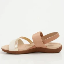 Modare Ultraconforto Original Casual Anatomical Women's Everyday Flat Sandals With Heel Strap - 裸體 - 查看 5