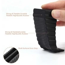 5 miếng chặn cửa bằng silicon, hình nêm, an toàn và có thể tái sử dụng, chặn cửa giảm xóc cho gia đình và văn phòng Quà tặng tốt nhất - Nhiều màu - Xem 5