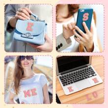 4/5/10/26pcs A-Z English Letter Chenille 2.28inch Iron On Sew On Patches Appliques For Clothes, Jackets, Hats, Books, Backpacks - Team Alphabet Self-Adhesive DIY Embroidered Fabric Stickers