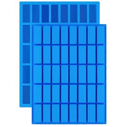 40 Cavity Narrow Rectangle Silicone Caramel Candy Molds For Chocolate Bar Truffles Jelly Brownie