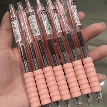 6 Bút lông Marshmallow Ins Phong cách Bút trung tính đẩy cực kỳ hấp dẫn Đầu lò xo khô nhanh Đầu bút bằng carbon Màu đen - Nhiều màu - Xem 2